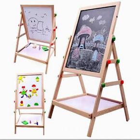 新低价：智乐美 XY129 可升降旋转 榉木儿童黑白画板  69元包邮