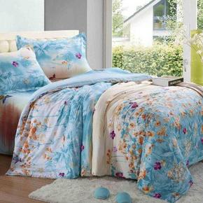 维众家纺 伊甸园 纯棉印花四件套200*230cm+送枕巾2条 155.4元(259,2件6折)