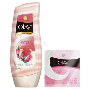 Olay 玉兰油 滋养精油沐浴霜450ml+乳液滋润香皂115g*3枚 25元