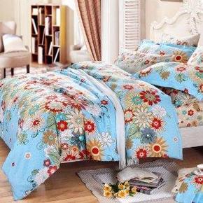 手慢无：博洋家纺 双人高支全棉印花床单四件套 154.8元包邮(504.8-350)
