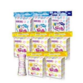 双重优惠：ABC Free超吸棉柔卫生巾护理9件套+日夜用20片 49.01元包邮(99.96-59.95)