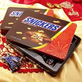 新补货：士力架 花生夹心巧克力 铁盒礼品装 360g  18.8元