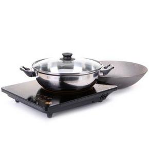 新低价：美的(Midea) JD2121触摸式电磁炉+赠汤锅+炒锅 188元包邮