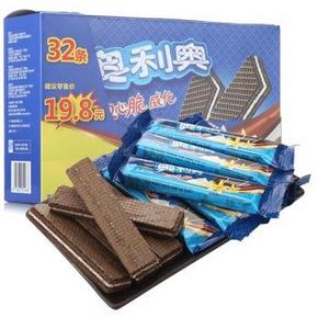 限华北西北：奥利奥(Oreo) 双心脆威化香草味 464g(32条) 9.9元