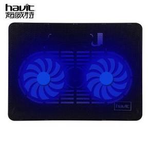 白菜价：havit 海威特 双风扇静音笔记本散热器 9.9元包邮