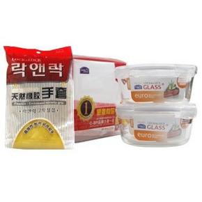 乐扣乐扣 LLG861S010 玻璃保鲜盒2件套950ml*2个+手套 64.9元包邮(用券后)