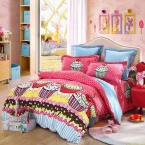 双重优惠：罗莱家纺 儿童全棉双人床品三件套 蛋糕奇遇记 179元包邮(439-260)