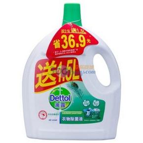滴露(Dettol)  松木衣物除菌液 大瓶4L装  折38元(49.9，300减25%)