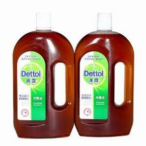 滴露(Dettol)  消毒液1200ml*2瓶装 低至50元(99，199-80/399-199)