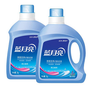 蓝月亮 薰衣草亮白增艳 洗衣液2kgX2瓶装 折36元(39.8,99-10)