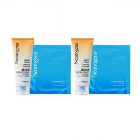 露得清(Neutrogena) 深层净化洗面乳100g*2瓶+面膜2片 24元(还可用券)