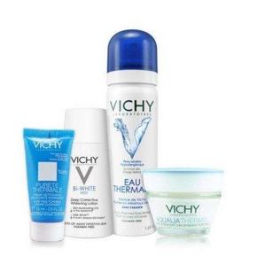 新低价：VICHY 薇姿 温泉保湿礼包 四件套(保湿霜/喷雾等) 37元