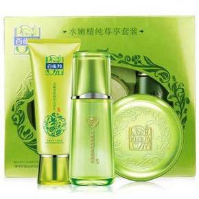 百雀羚 水嫩精纯尊享(洁95g+水100ml+霜45g) 85.8元(两套送大礼包)
