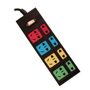 MAYA 玛雅 C850F 双排8位1.8M 彩色创意插线板 插座 19.9元(还可99-20)