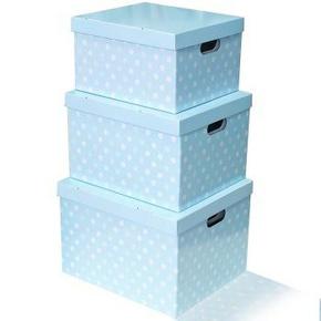 凯萨（KAISA）纸质收纳箱储物箱整理箱 3件套 折25元(49，199-100)