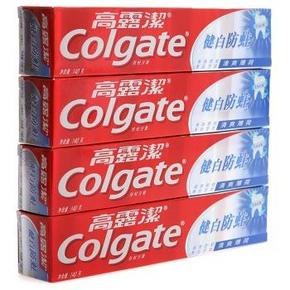 部分地区再特价：高露洁 健白防蛀 牙膏 140g×4支 19.9元(平时44元)