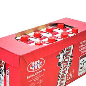 MLEKOVITA 妙可 全脂纯牛奶1L*12瓶   99元包邮(折8.3/瓶)