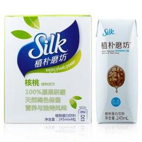 新补货：植朴磨坊（silk）巴旦木、核桃植物原饮 245ml*4包 5元