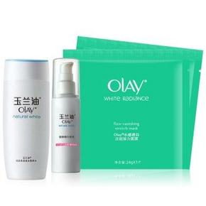 华东手慢无：玉兰油 嫩白营养水150ml+乳液75ml+面膜2pcs 26元(1.9折)