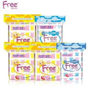 Free 丝薄超吸防反渗透气 纯棉组合5包*2件 49.8元包邮