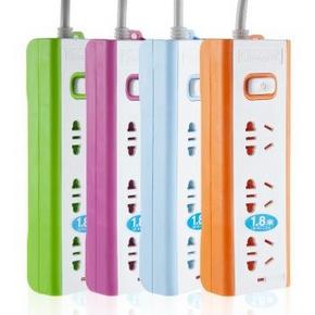 广博（GuangBo） NB1902 新国标1.8米 3孔炫彩移动插座  15.6元(26下单6折)