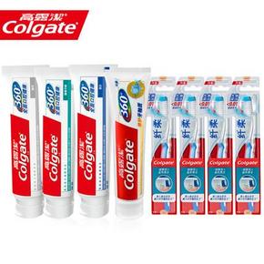 华东站：高露洁 全面口腔健康牙膏140g*4支+牙刷4支 约30元(59，199-100)