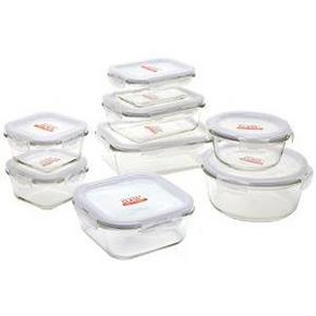 LOCK&LOCK 乐扣乐扣 LLG445S005 保鲜盒格拉斯8件套 159元包邮