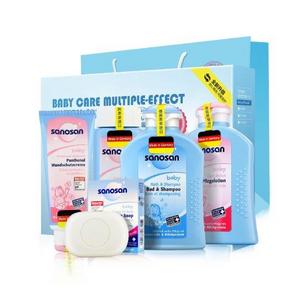 sanosan 哈罗闪 婴儿多效宠护豪华礼盒+AVENT奶瓶 258元(408-150)