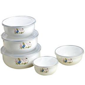 PeterRabbit 比得兔 PR-3819 花韵五入搪瓷碗 39元，平时89元