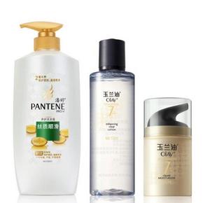 潘婷 洗发露750ml+玉兰油多效修护霜50g+醒肤水150ml 143元