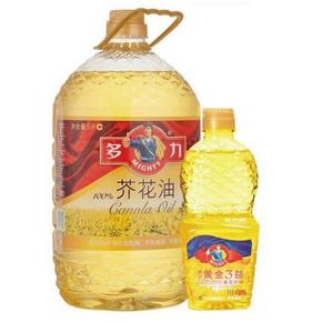 多力 芥花油5L 赠小瓶油400ml 69.9元
