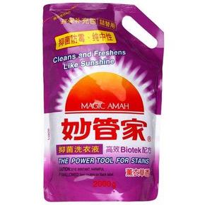 妙管家 抑菌洗衣液补充装(薰衣草) 2kg 11.9元