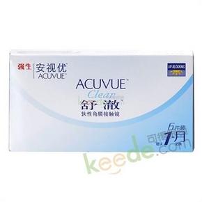 强生 舒澈隐形近视眼镜 月抛6片*2盒+博士伦清朗舒适 月抛*2片 79元包邮