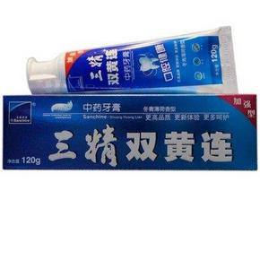 三精双黄连 冬青薄荷香型 中药牙膏120g  4.9元