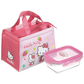 乐扣乐扣  hellokitty 玻璃保鲜盒套装380ml*2 75.4元