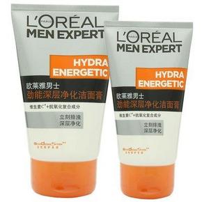 欧莱雅（LOREAL）男士劲能深层净化洁面膏100ml+50ml  29.9元