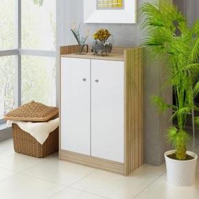 双箭 檀韵双门鞋柜  木纹色+榄菊强效除菌洗衣液 123元（203-80）