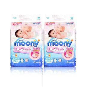 尤妮佳(Moony)  日本进口纸尿裤 M64片*2件 144元包邮(券后，折72/包)