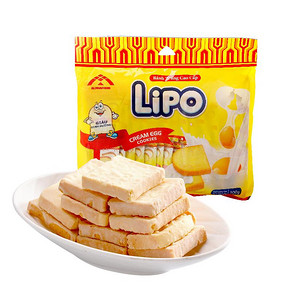 越南Lipo 松脆白巧克力面包干300g 9.9元包邮