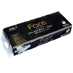 洁柔 face黑色 柔韧3+1卷纸  180g*10卷 15元包邮（25-10券）