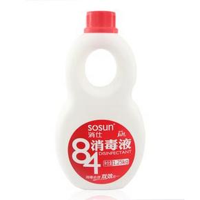 白菜价：消仕 sosun 84 家居消毒液 1250g*2瓶 15.8元(买1送1)
