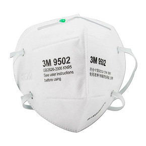 3M 9502 KN95头带式 雾霾防护口罩10只 29元