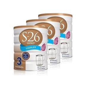 Wyeth 惠氏金装S26系列婴儿奶粉3段 900g*3罐 322元（折107元/罐，另有）