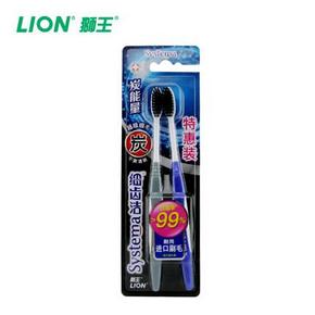 狮王 细齿洁炭能量牙刷2支装x8组  71.2元