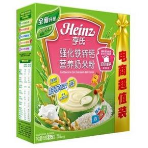 亨氏（Heinz）强化铁锌钙营养奶米粉 1段 325g 17.6元