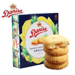 皇冠丹麦 曲奇菠萝味注心曲奇饼干160g 0.01元