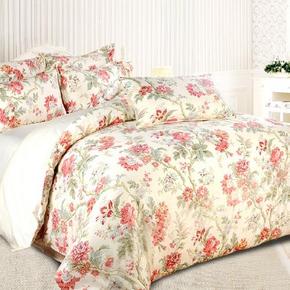 皇室玫瑰 花悦巴黎全棉四件套1.5m 114元包邮(314-200券)