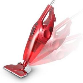 德尔玛 DX116C 立式推杆便携吸尘器（贵族红） 99元包邮