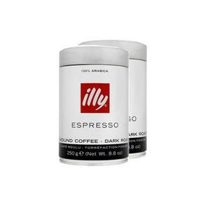 Illy 意利 浓缩深度烘焙咖啡粉 250克*2罐 105元包邮(券后)