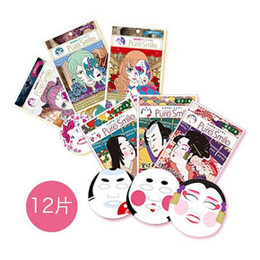 Pure Smile 假面舞会 江户时代歌舞伎面膜12片 99元包邮